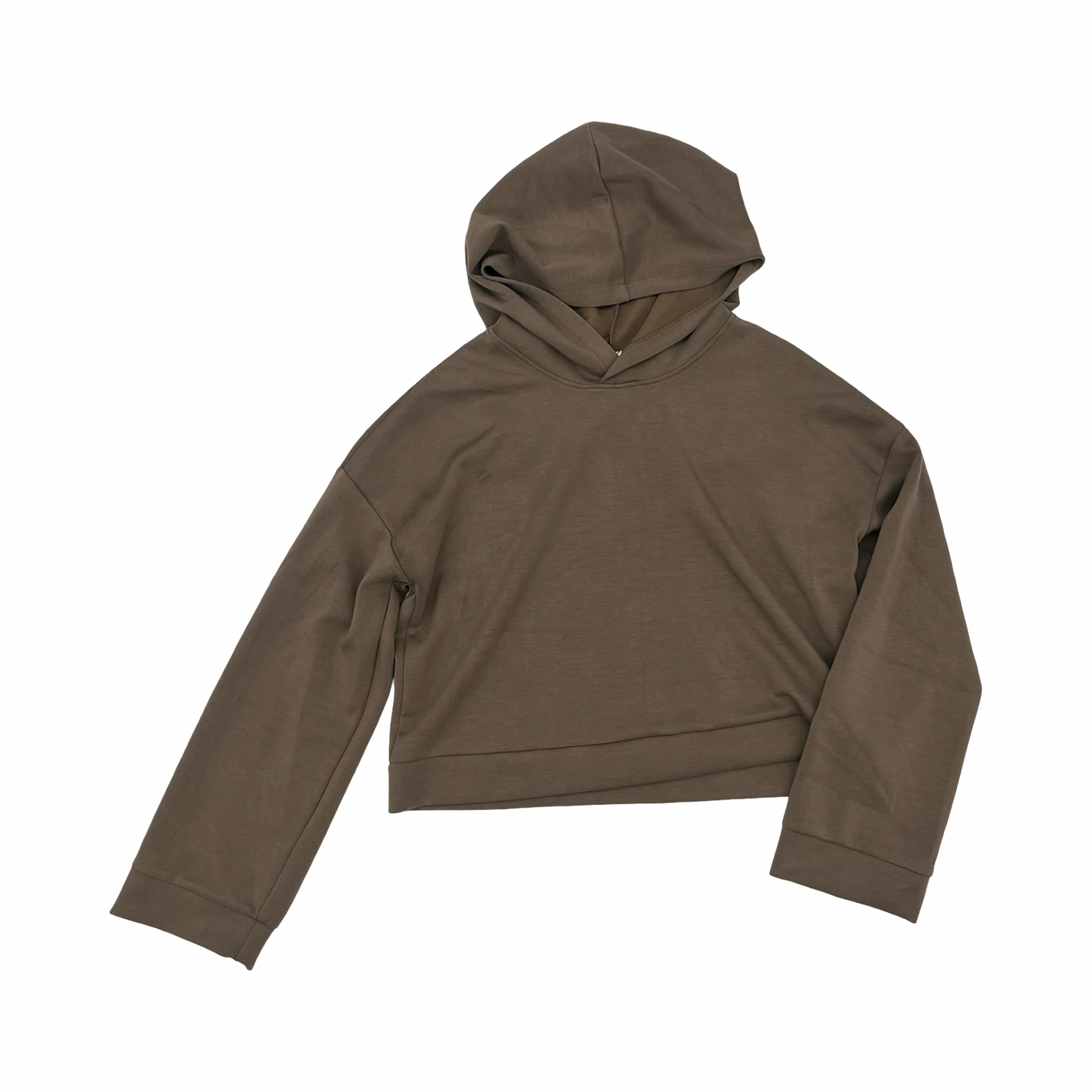 Sweatshirt Hoodie By Sage In Brown, Size:M