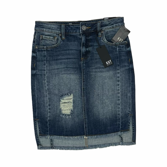 Skirt Mini & Short By Kut In Blue Denim, Size:2