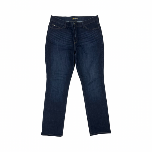Jeans Straight By Lee In Blue Denim, Size:18