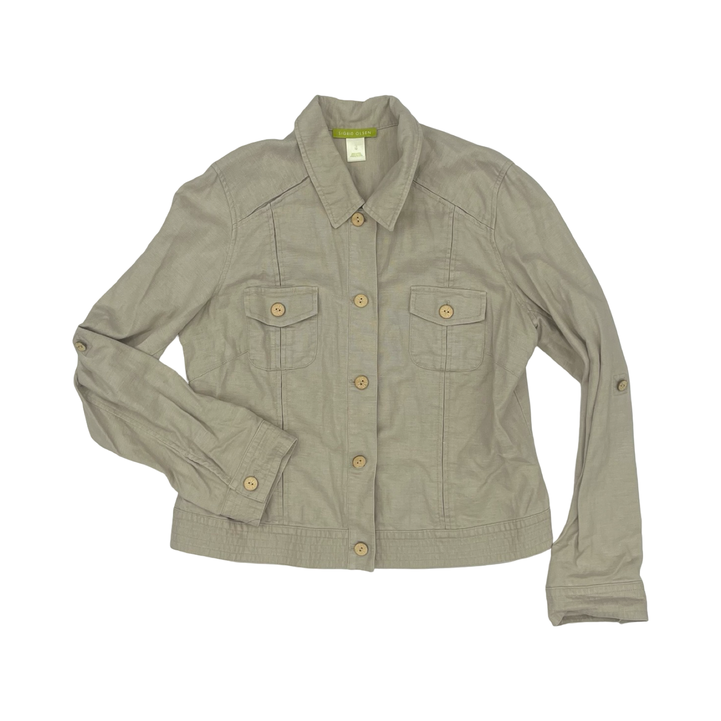 Jacket Other By Sigrid Olsen In Tan, Size:L