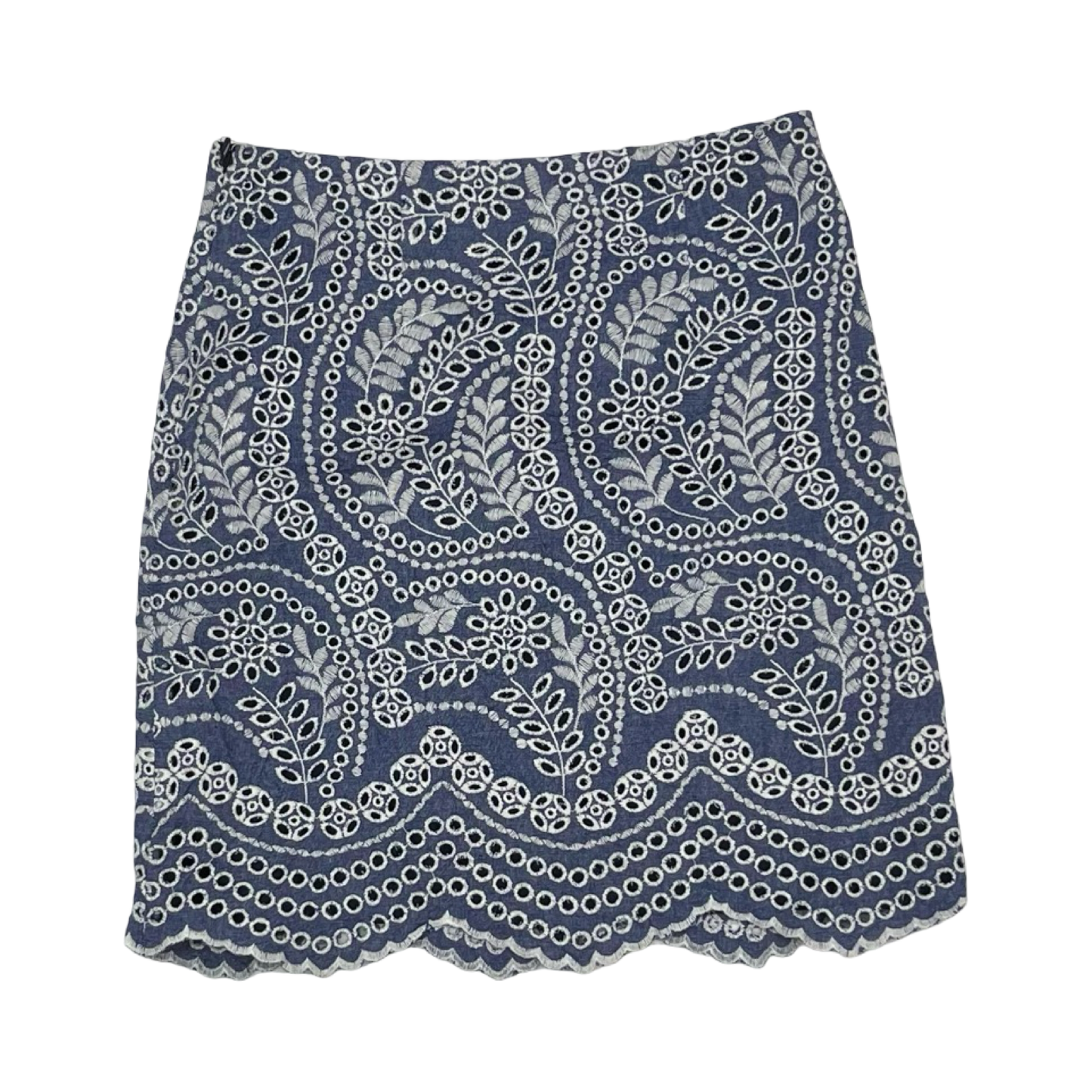 Skirt Mini & Short By Loft In Blue & White, Size:0