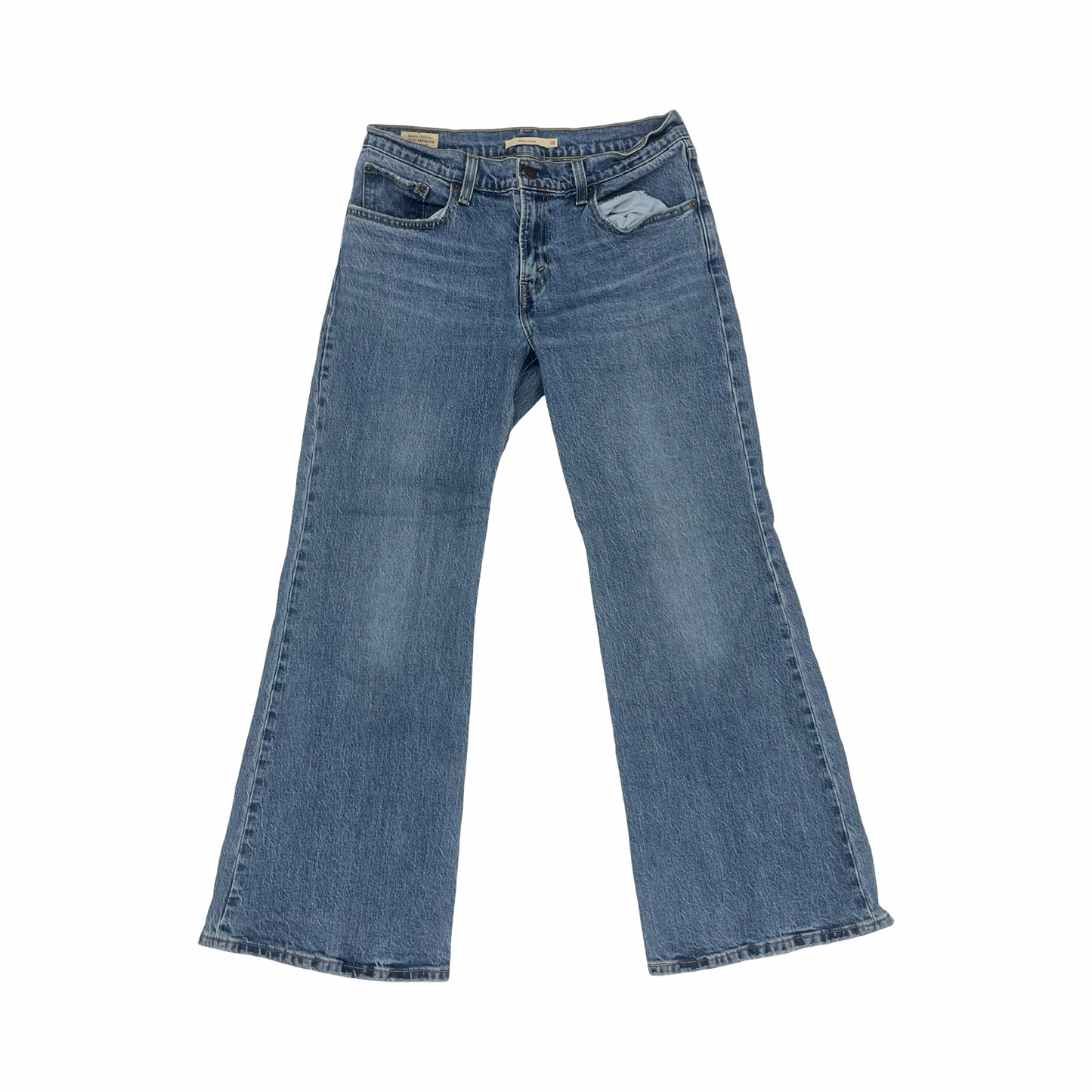 Jeans Flared By Levis In Blue Denim, Size:6