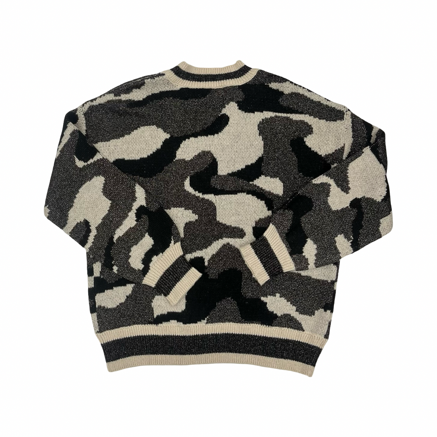 Sweater By Nine West In Black & Cream, Size:Xxl