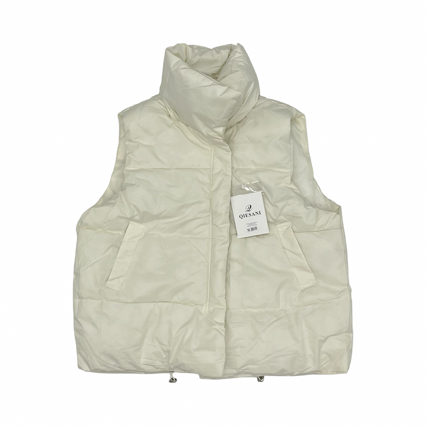Vest Puffer & Quilted By Cmf In Cream, Size:M