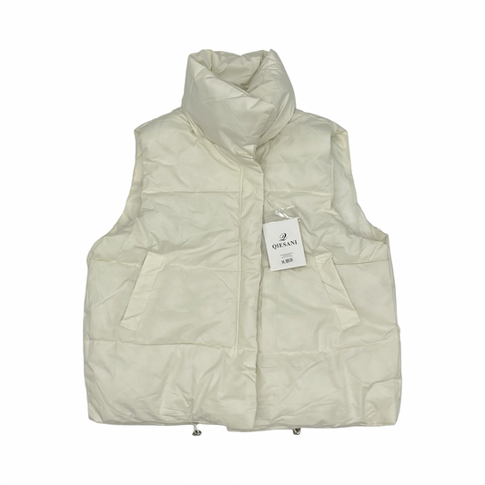 Vest Puffer & Quilted By Cmf In Cream, Size:M