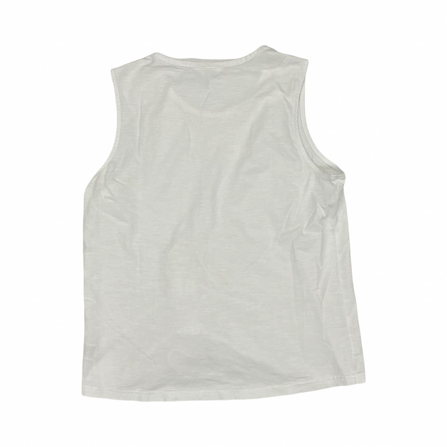 Top Sleeveless By Time And Tru In White, Size:M