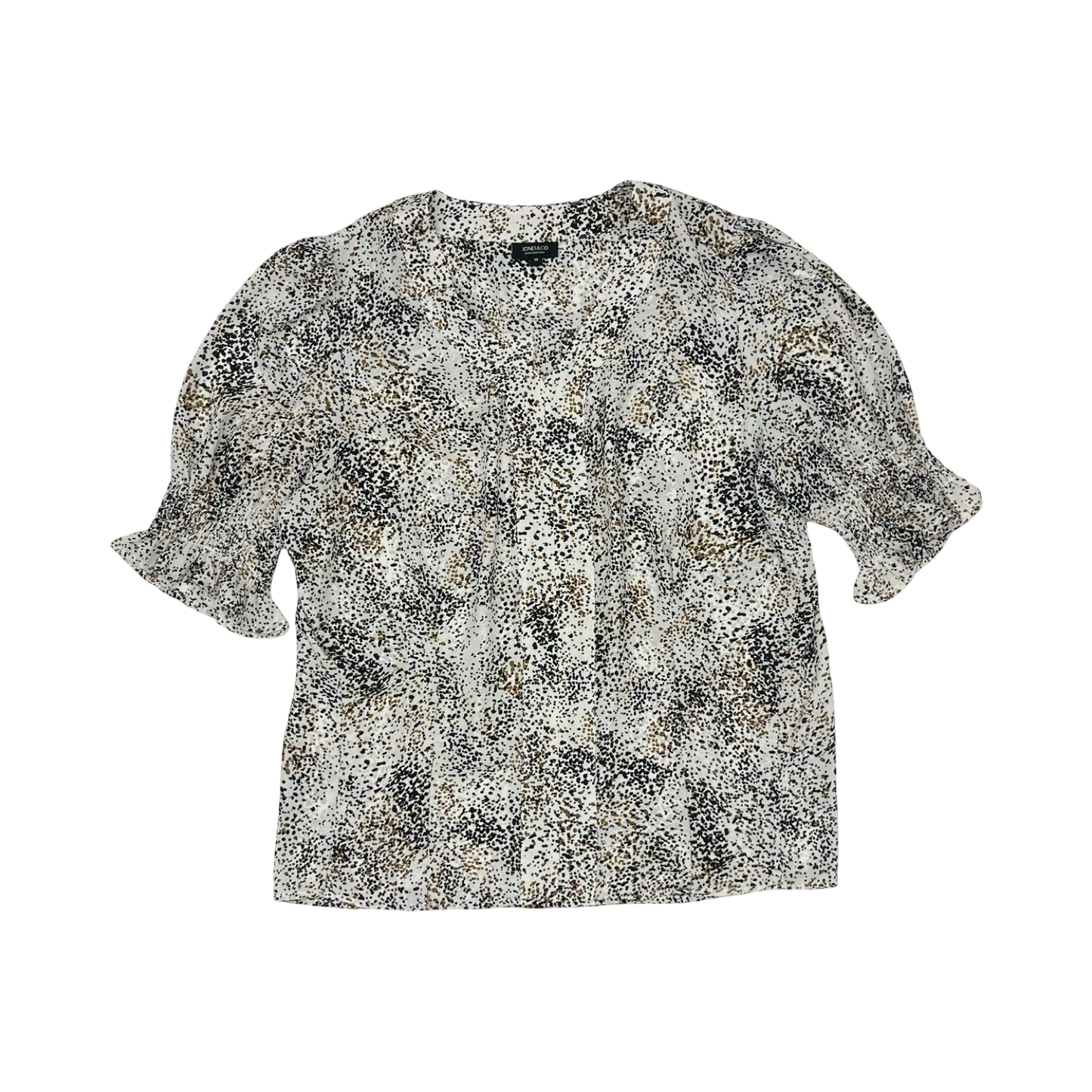 Blouse Ss By Jones New York In Cream, Size:1X