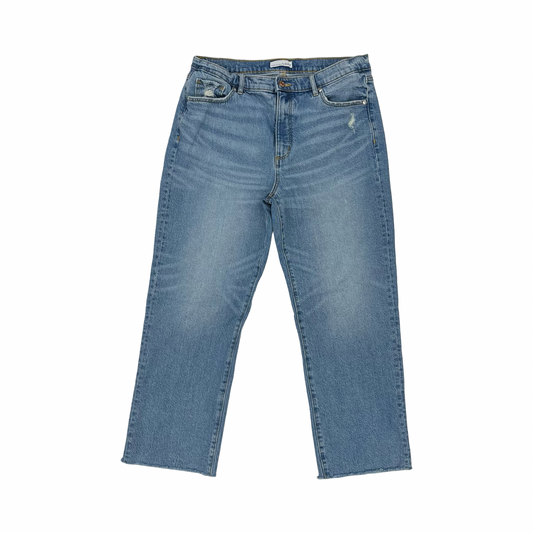 Jeans Straight By Loft In Blue Denim, Size:12