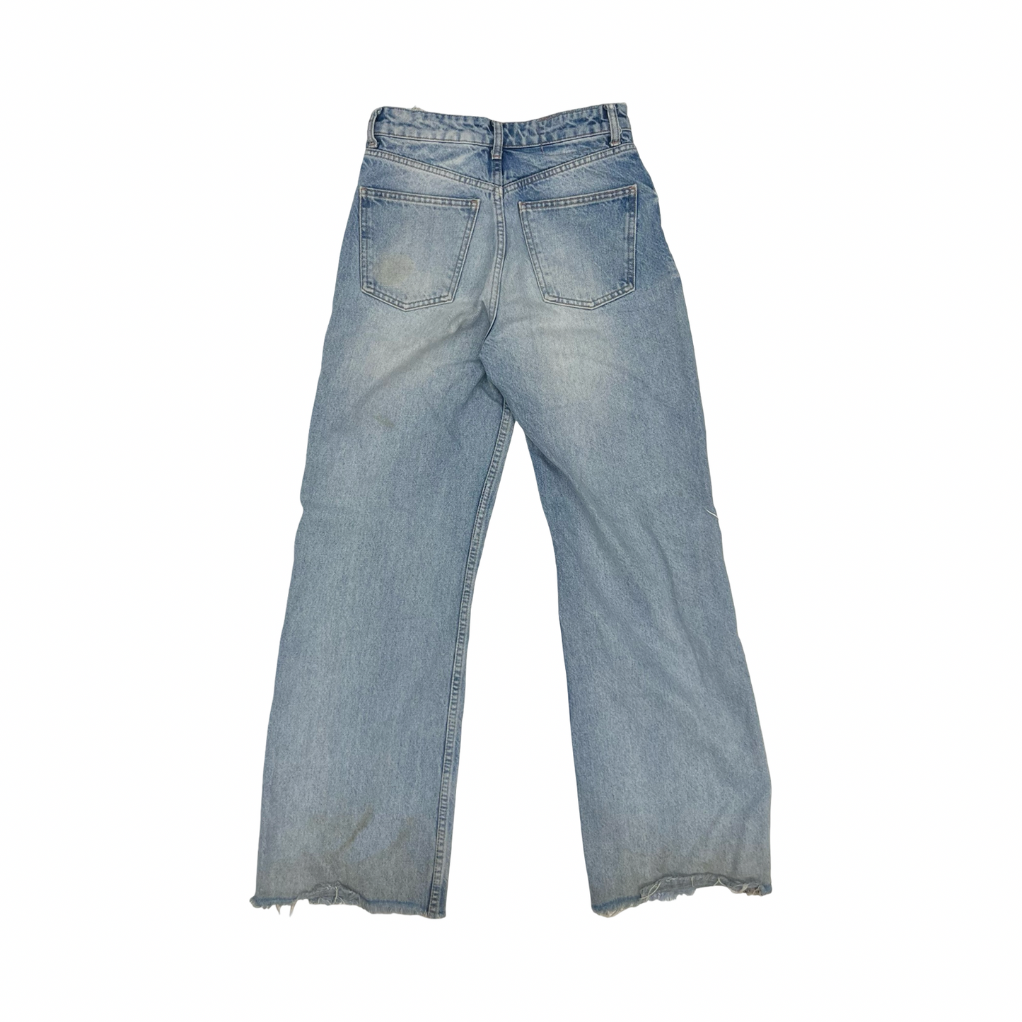 Jeans Straight By Zara In Blue Denim, Size:4