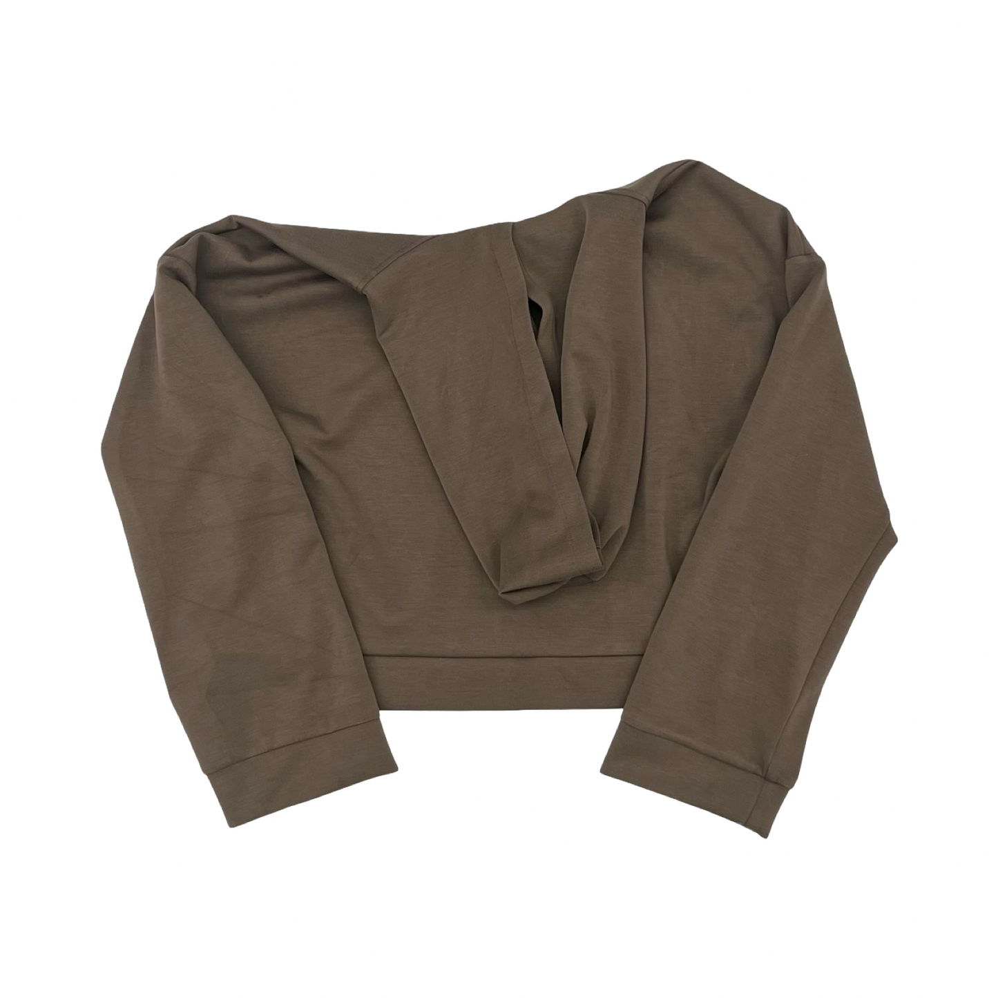 Sweatshirt Hoodie By Sage In Brown, Size:M