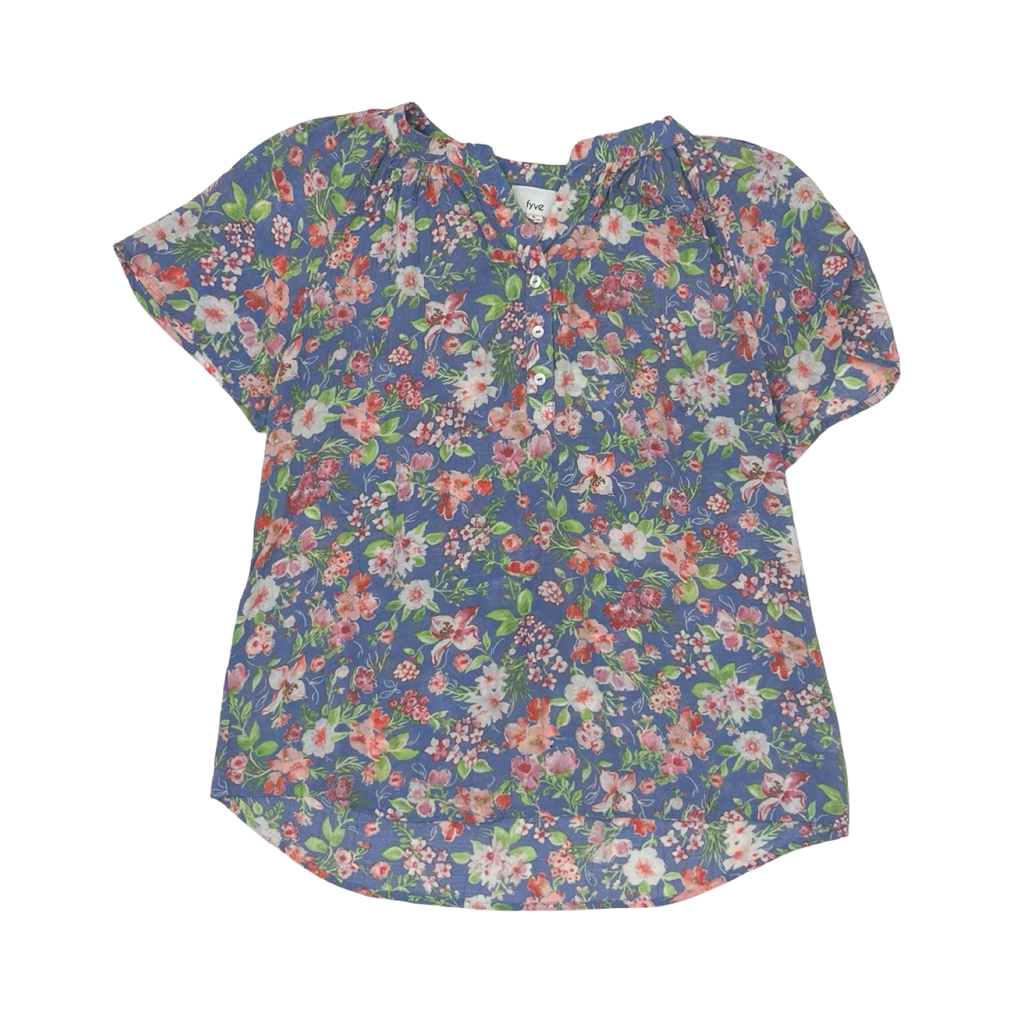 Blouse Ss By Cme In Floral Print, Size:L