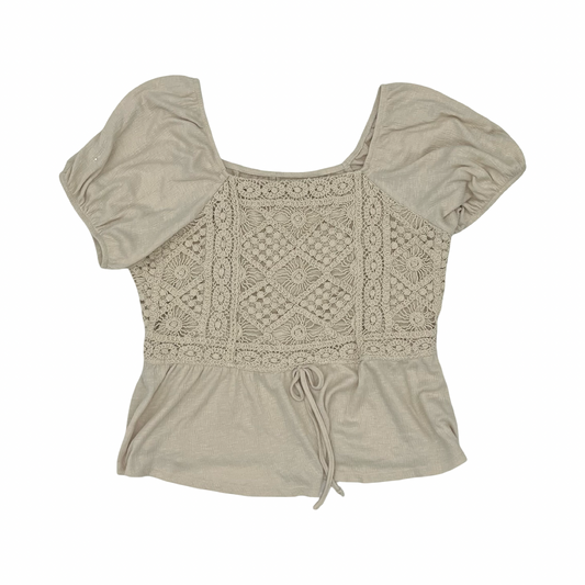 Blouse Ss By Maurices In Tan, Size:Xxl
