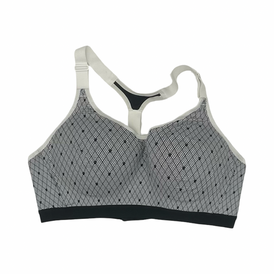 Athletic Bra By Victorias Secret In Black & Cream, Size:L