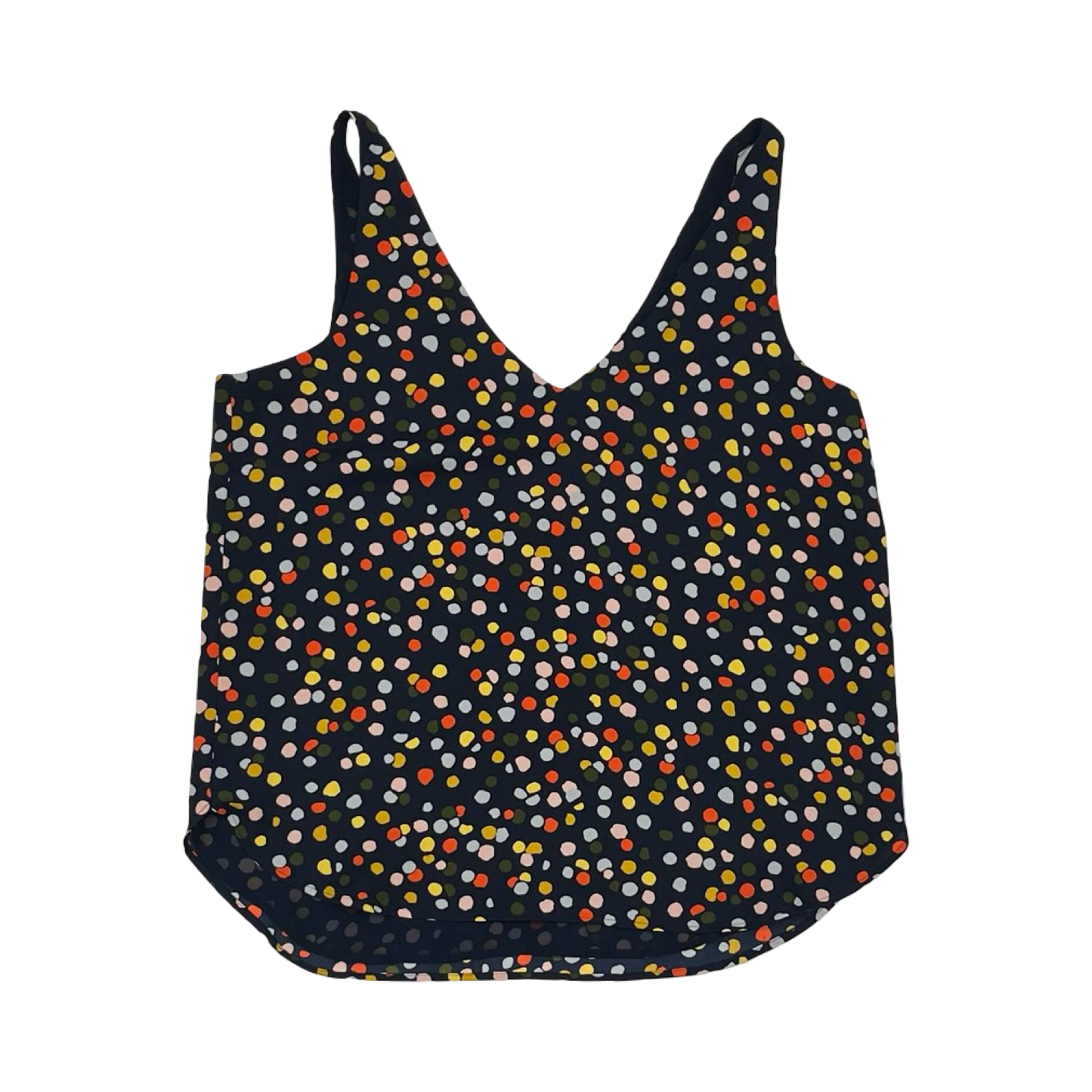 Blouse Sleeveless By Loft In Polkadot Pattern, Size:Xs