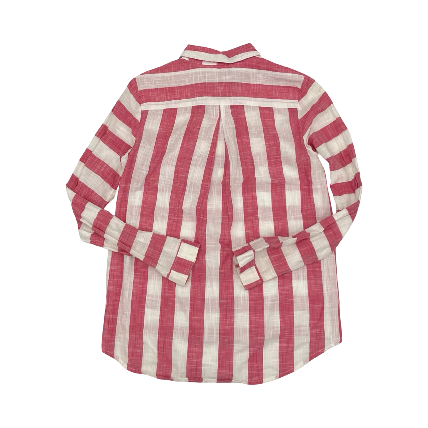 Blouse Ls By Tommy Hilfiger In Pink & White, Size:Xs