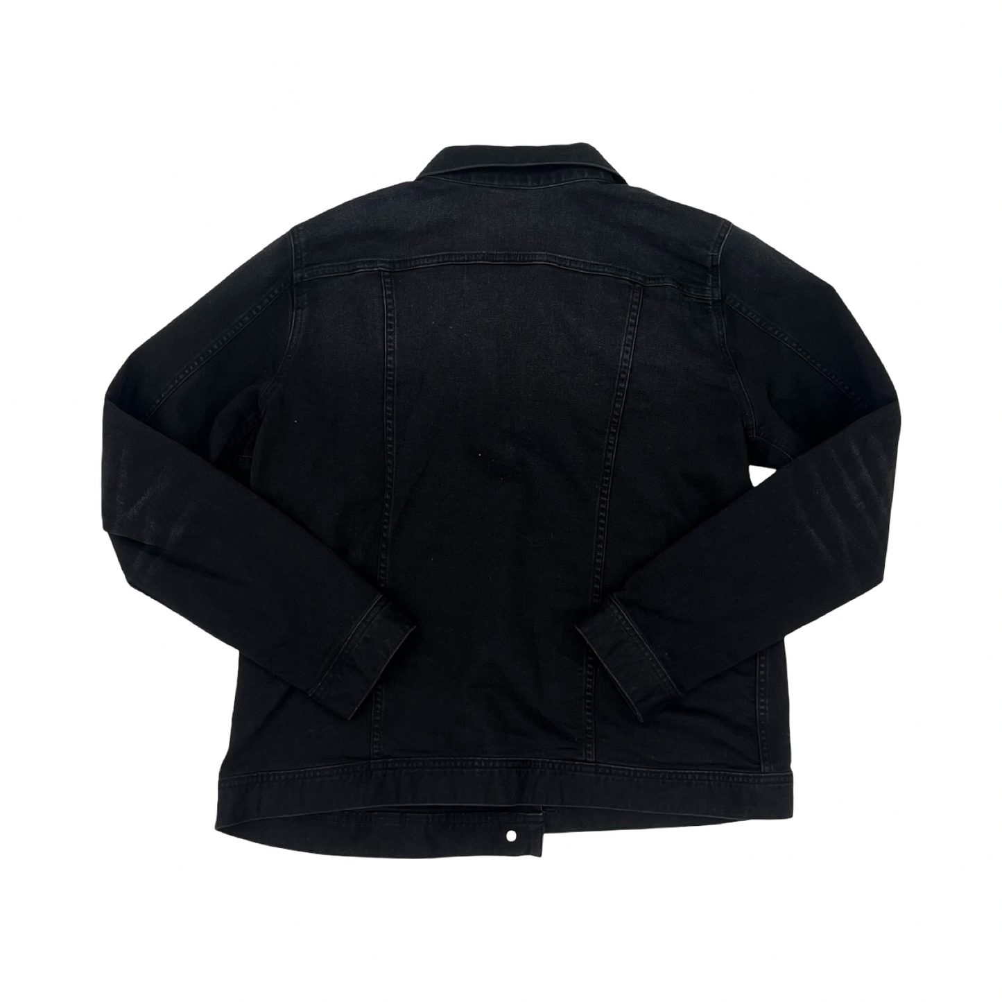 Jacket Denim By Duluth Trading In Black Denim, Size:L