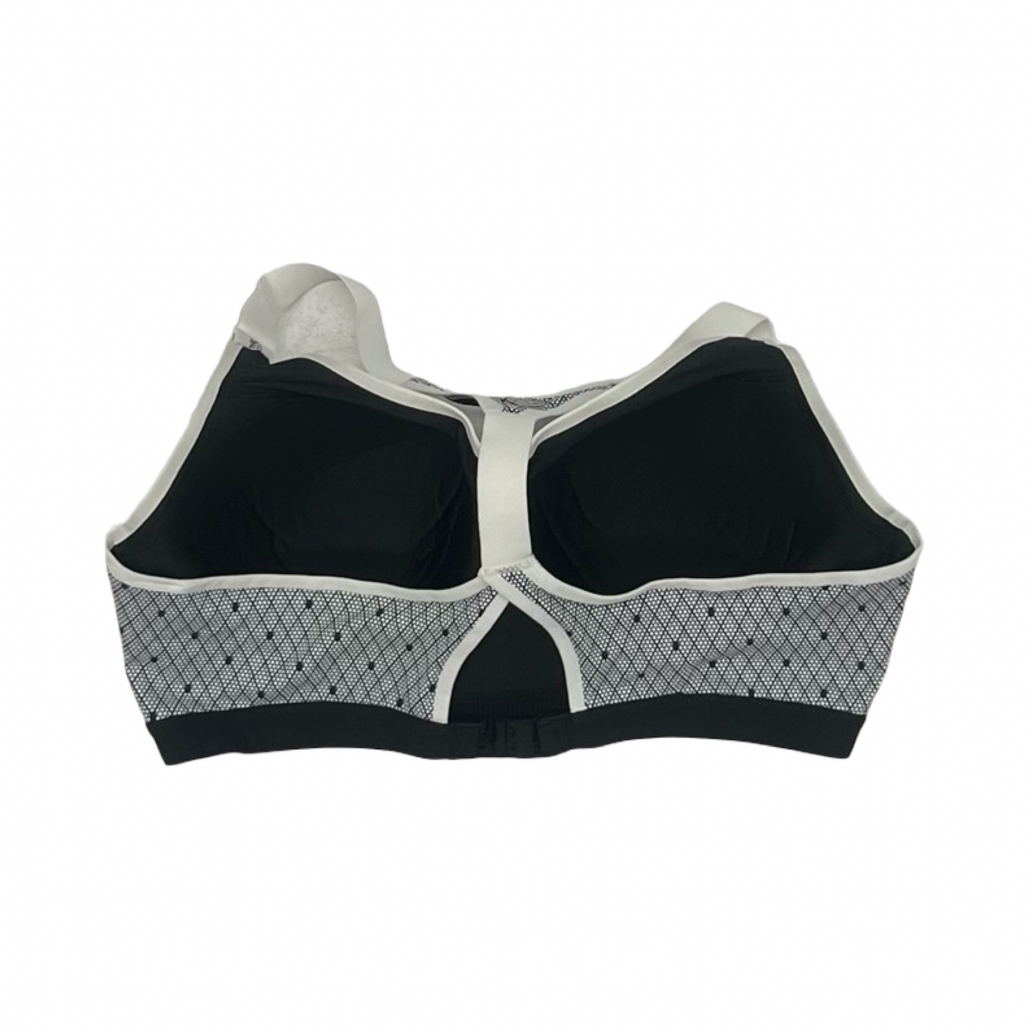 Athletic Bra By Victorias Secret In Black & Cream, Size:L