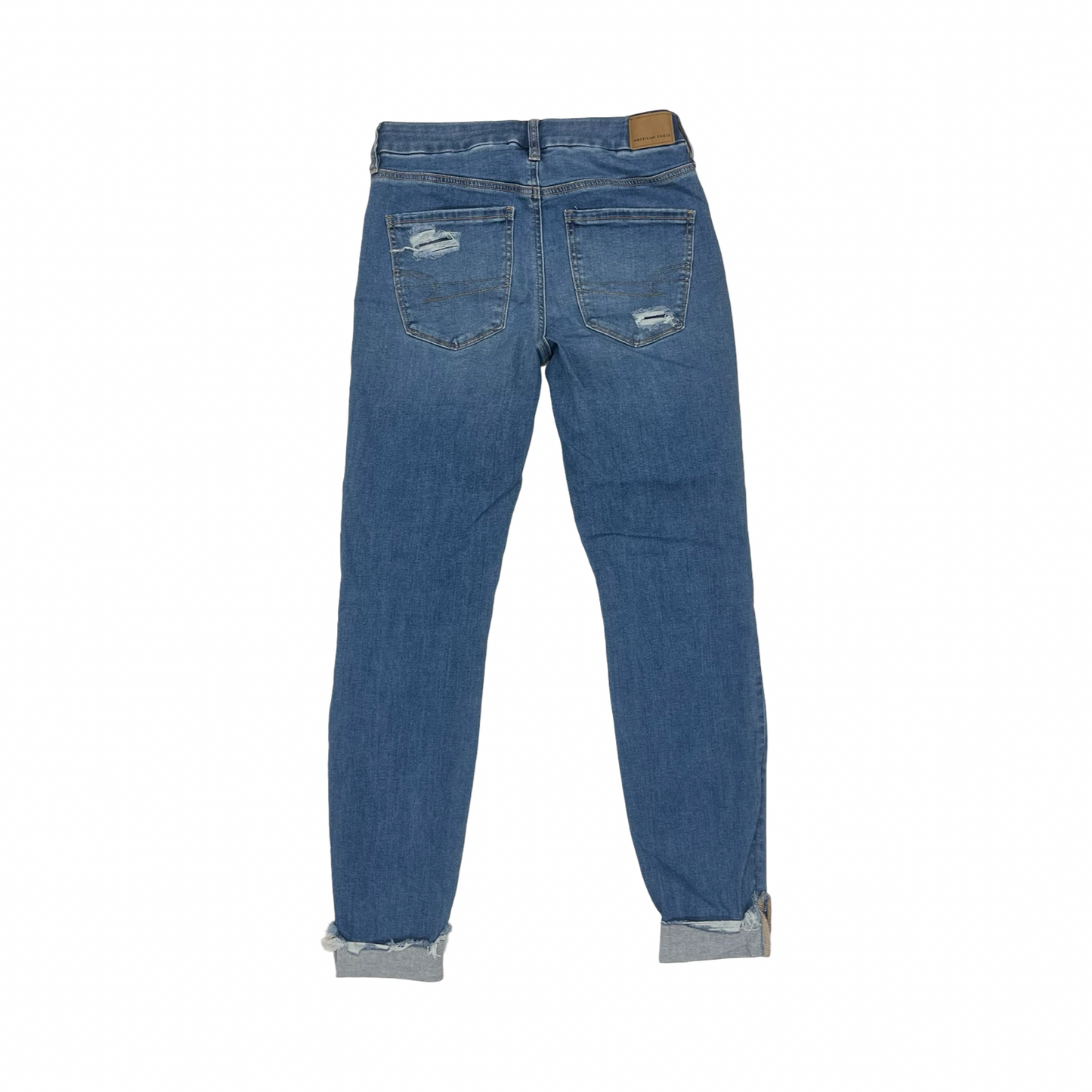 Jeans Skinny By American Eagle In Blue Denim, Size:6L