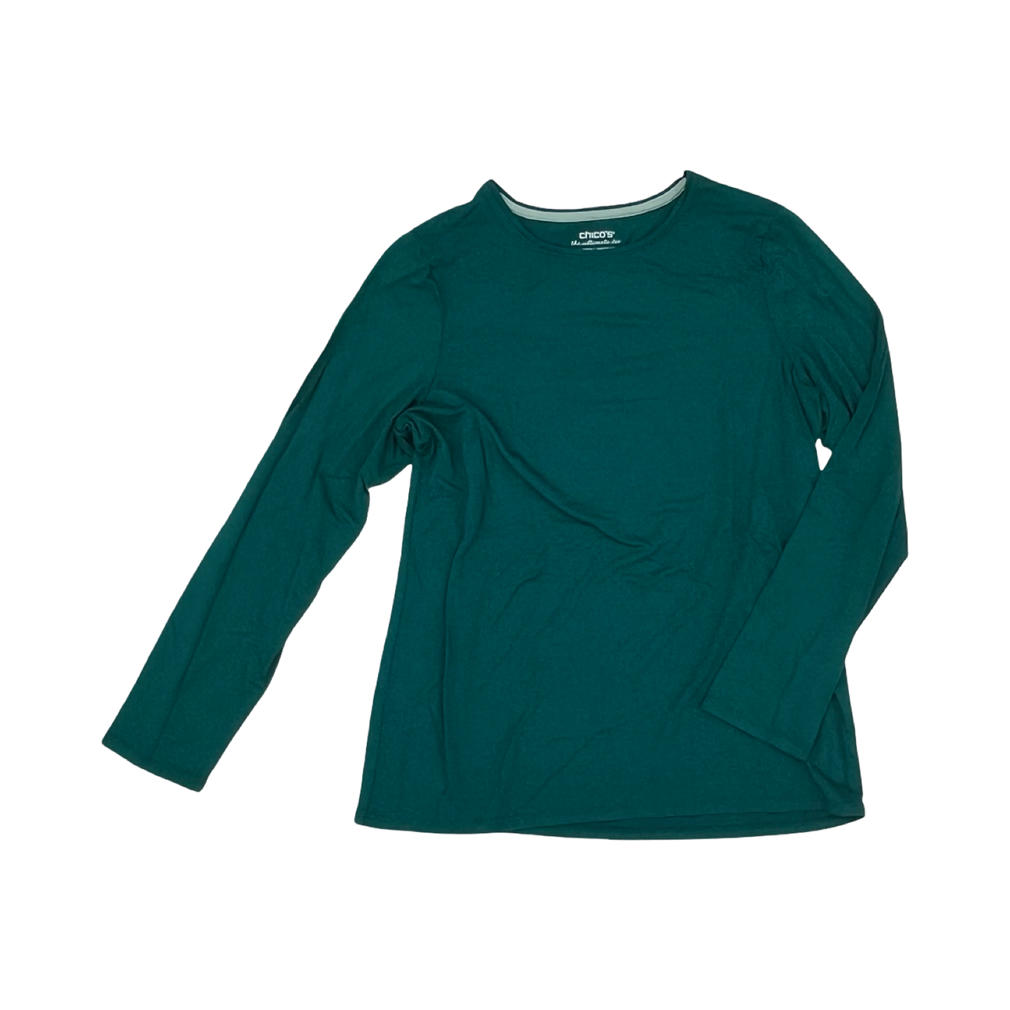 Top Ls Basic By Chicos In Teal, Size:M