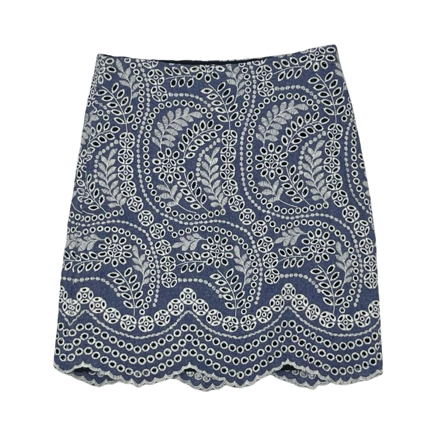 Skirt Mini & Short By Loft In Blue & White, Size:0