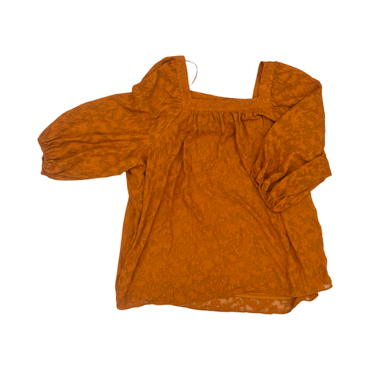 Blouse 3/4 Sleeve By Lc Lauren Conrad In Orange, Size:4X