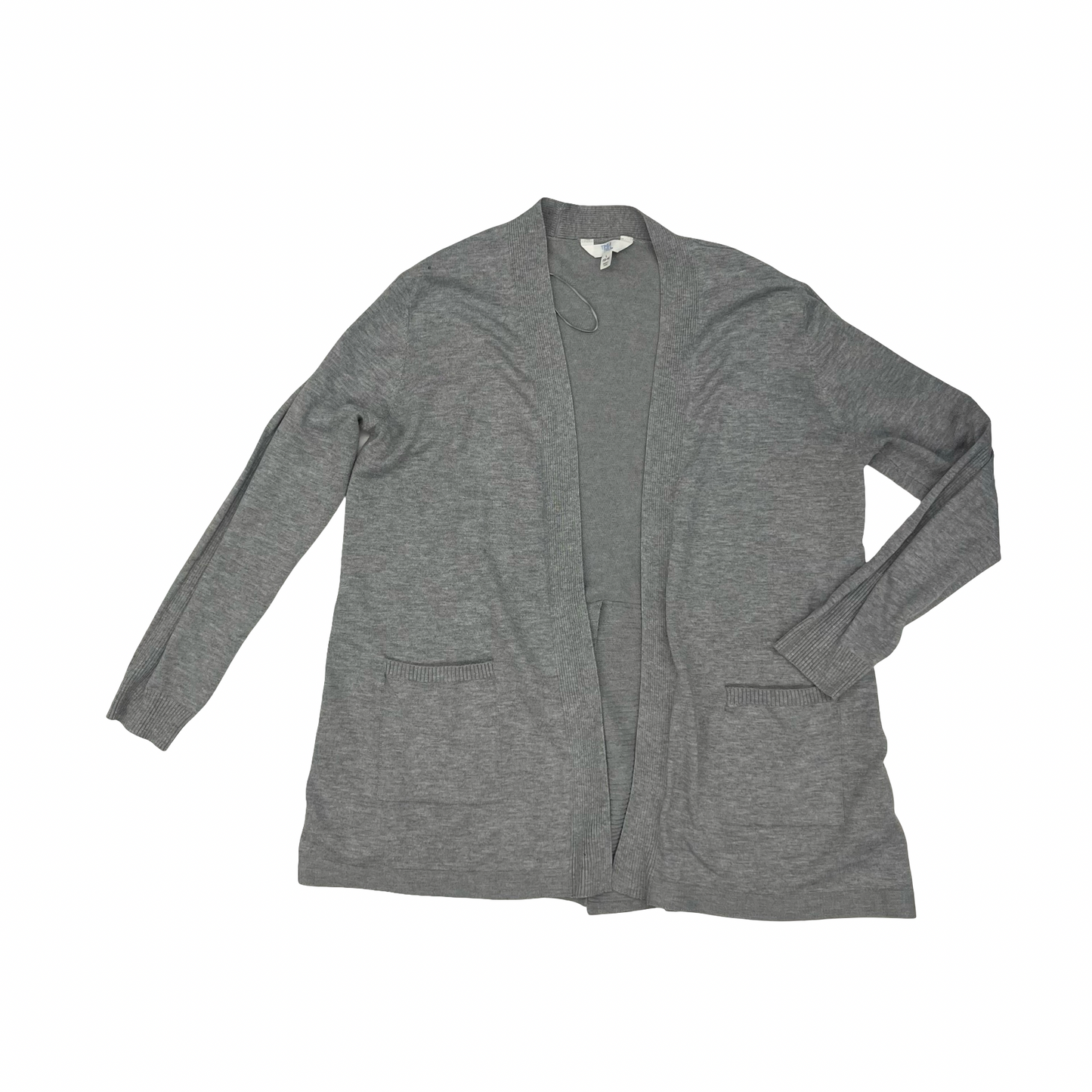 Sweater Cardigan By Time And Tru In Grey, Size:L