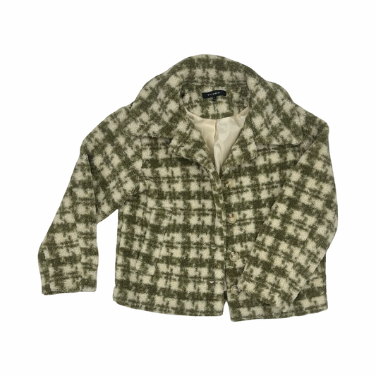 Jacket Faux Fur & Sherpa By Blu Pepper In Green, Size:S