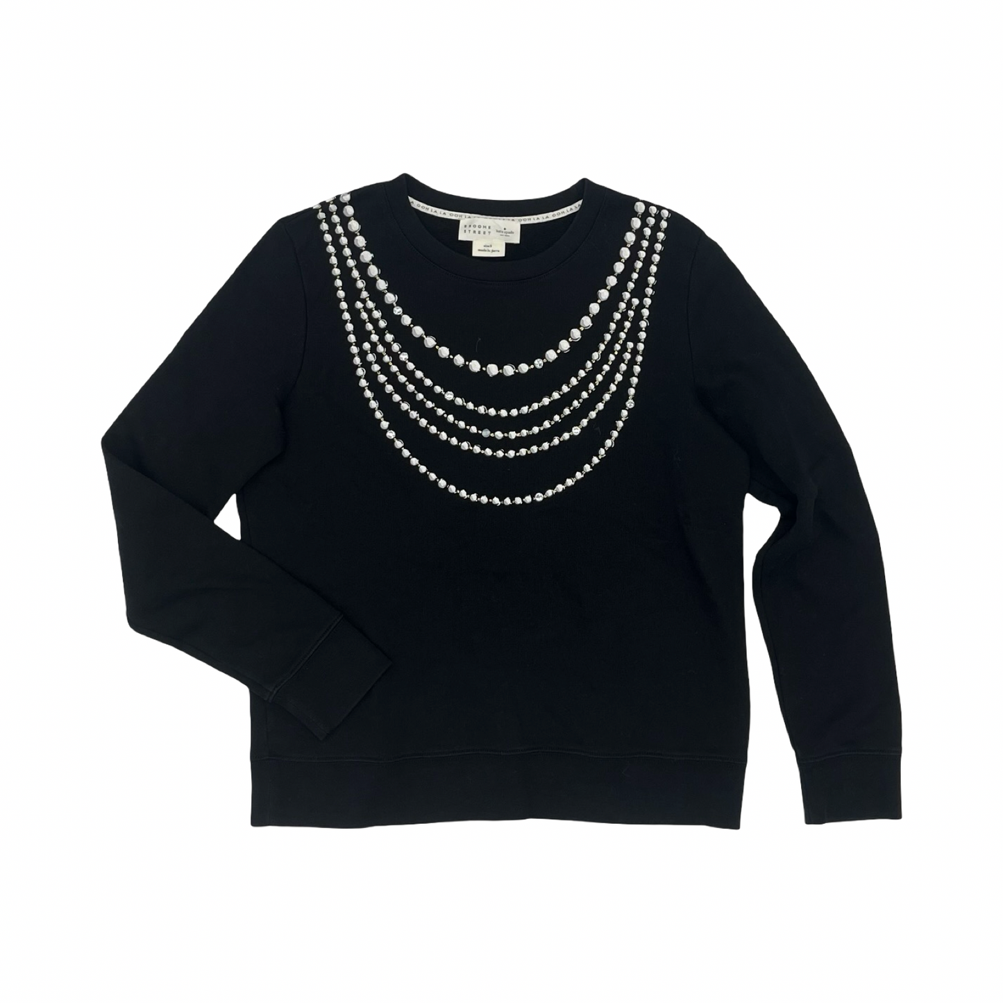 Sweatshirt Designer By Kate Spade In Black, Size:S