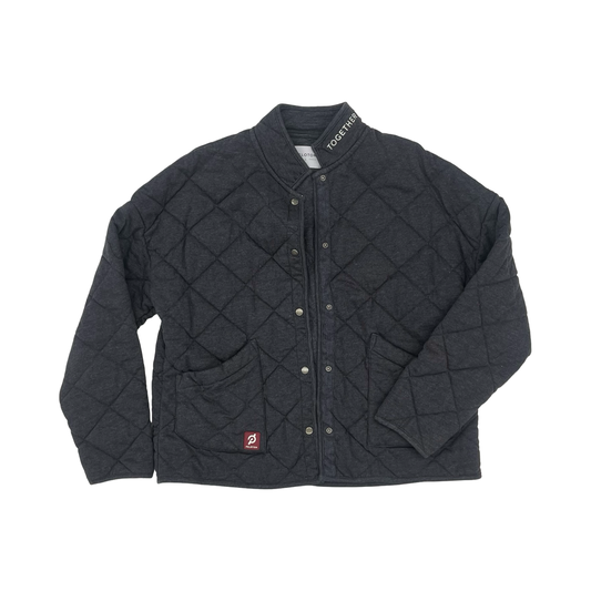 Athletic Jacket By Peloton In Grey, Size:L