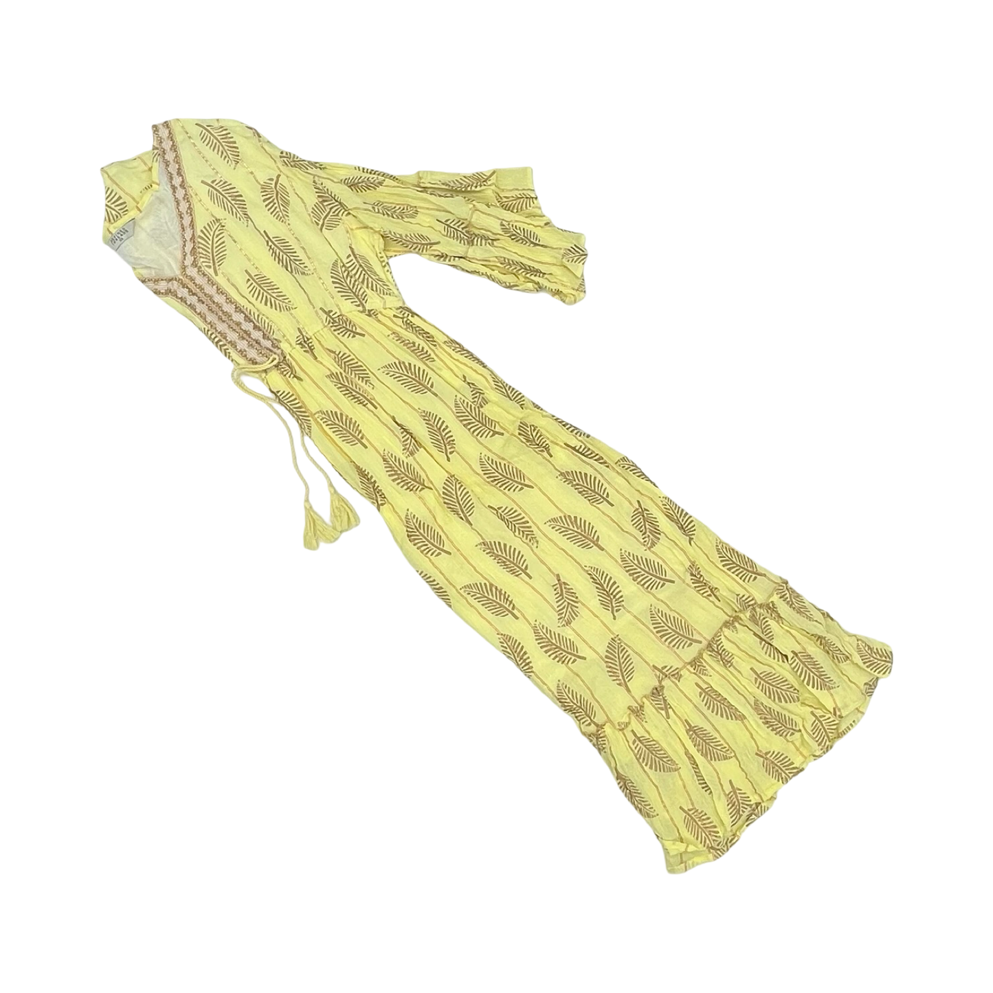 Dress Party Midi By Clothes Mentor In Yellow