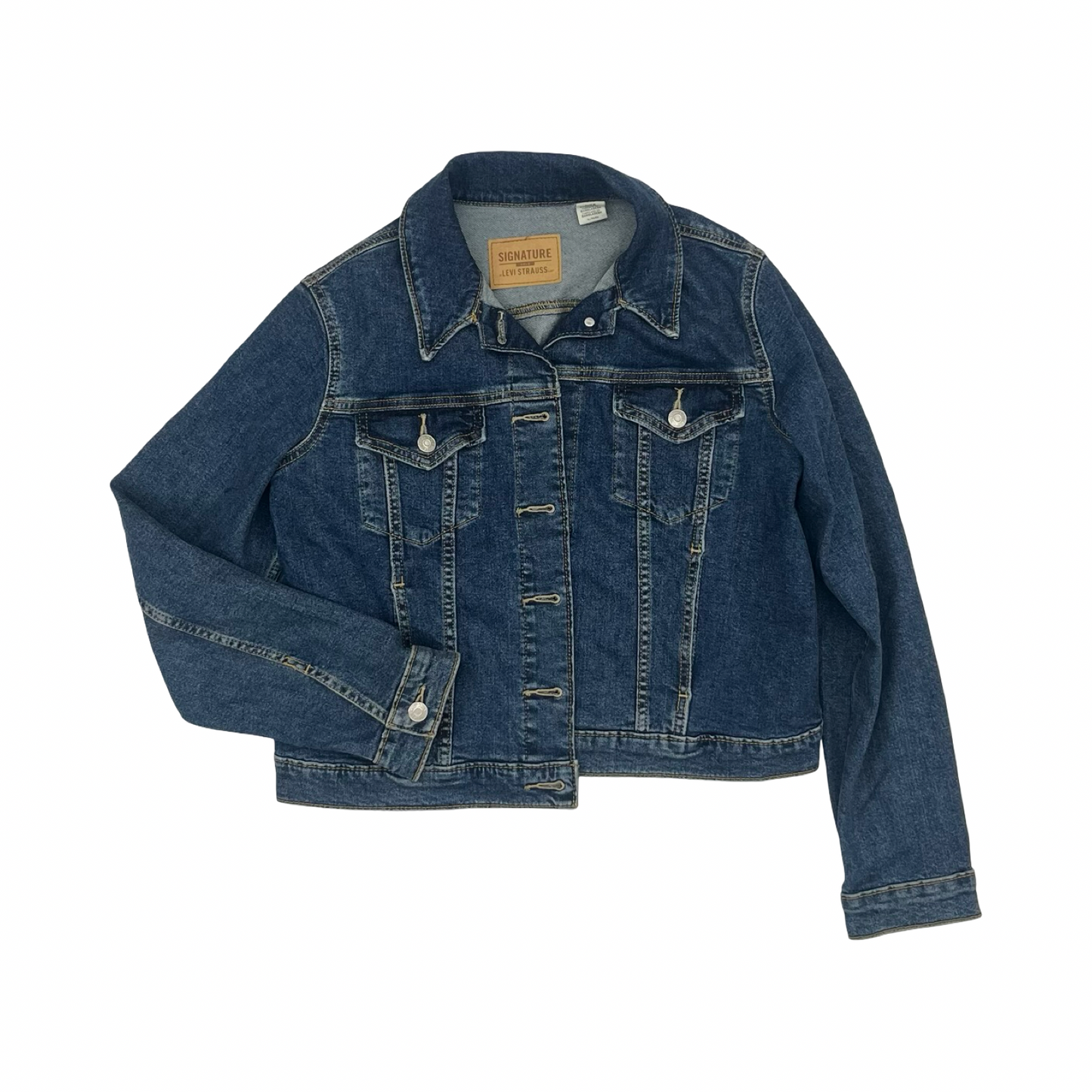Jacket Denim By Levis In Blue Denim, Size:Xl