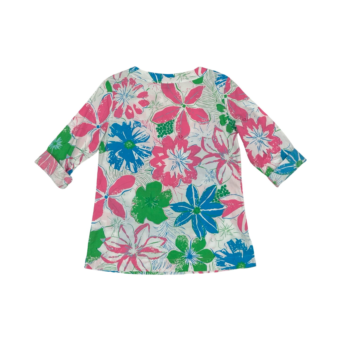 Blouse 3/4 Sleeve By Talbots In Multi, Size:Xs