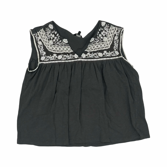 Top Sleeveless By Lucky Brand In Grey, Size:L