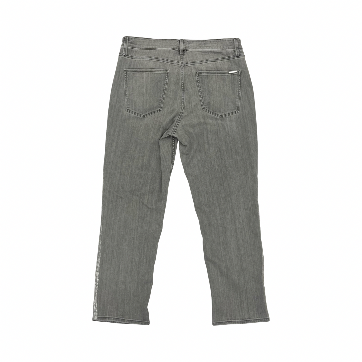 Jeans Straight By White House Black Market In Grey Denim, Size:12