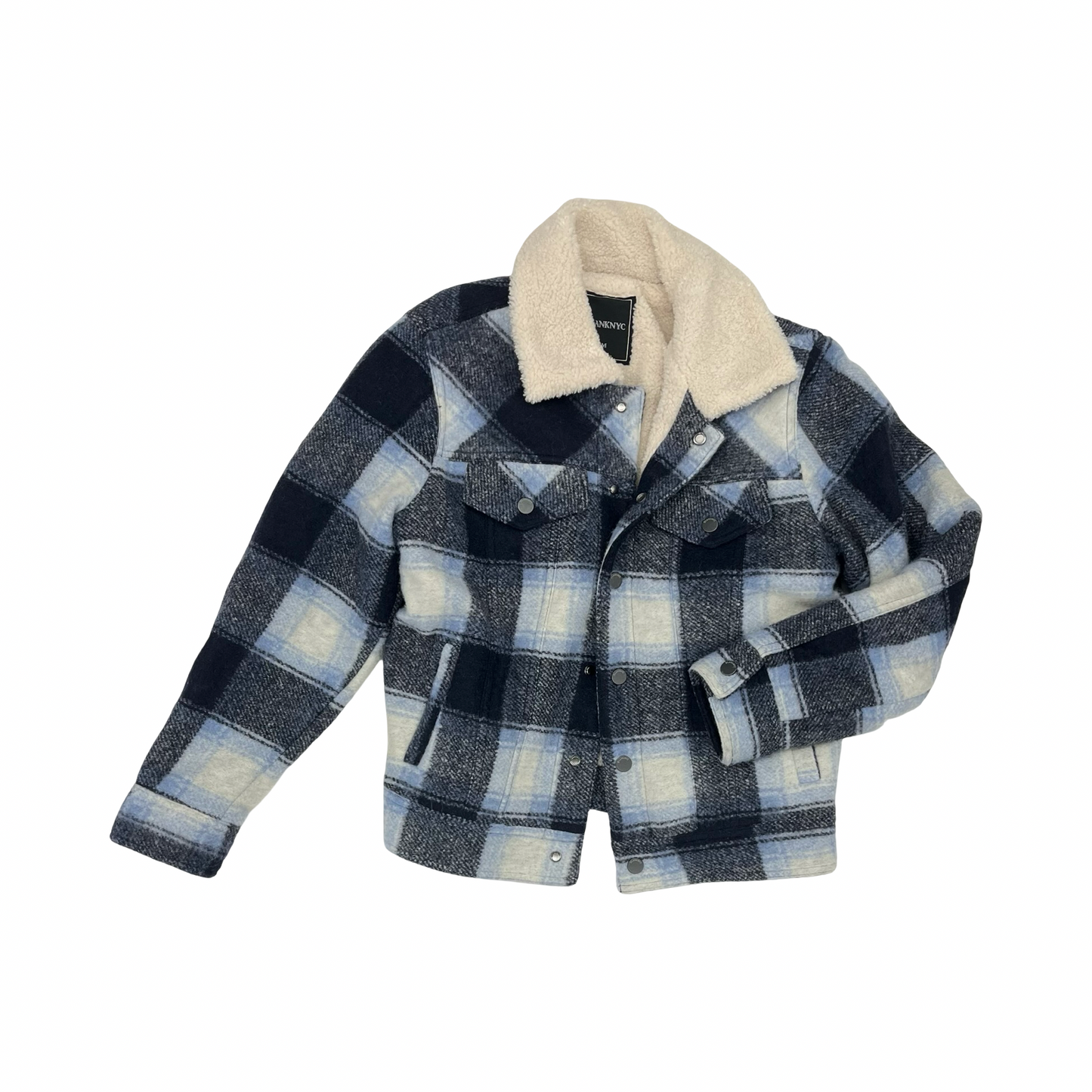 Jacket Faux Fur & Sherpa By Blanknyc In Blue, Size:M