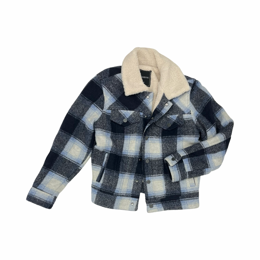 Jacket Faux Fur & Sherpa By Blanknyc In Blue, Size:M