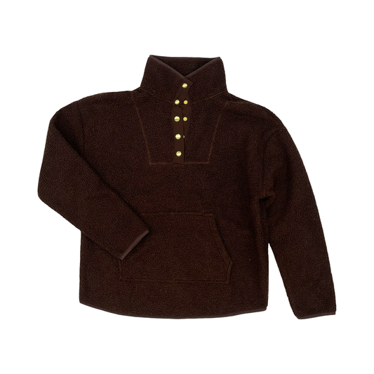 Jacket Fleece By Sonoma In Brown & Cream, Size:M
