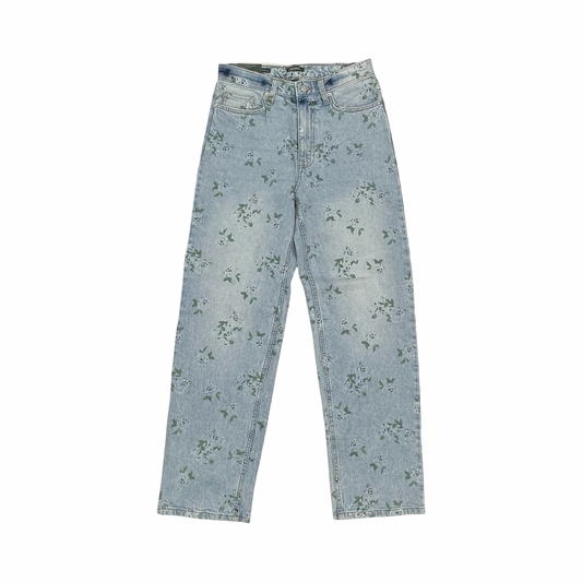 Jeans Straight By Wild Fable In Floral Print, Size:L