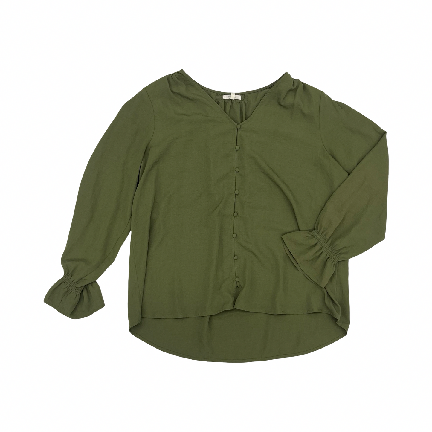 Blouse Ls By Maurices In Green, Size:Xl