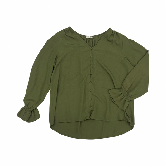 Blouse Ls By Maurices In Green, Size:Xl