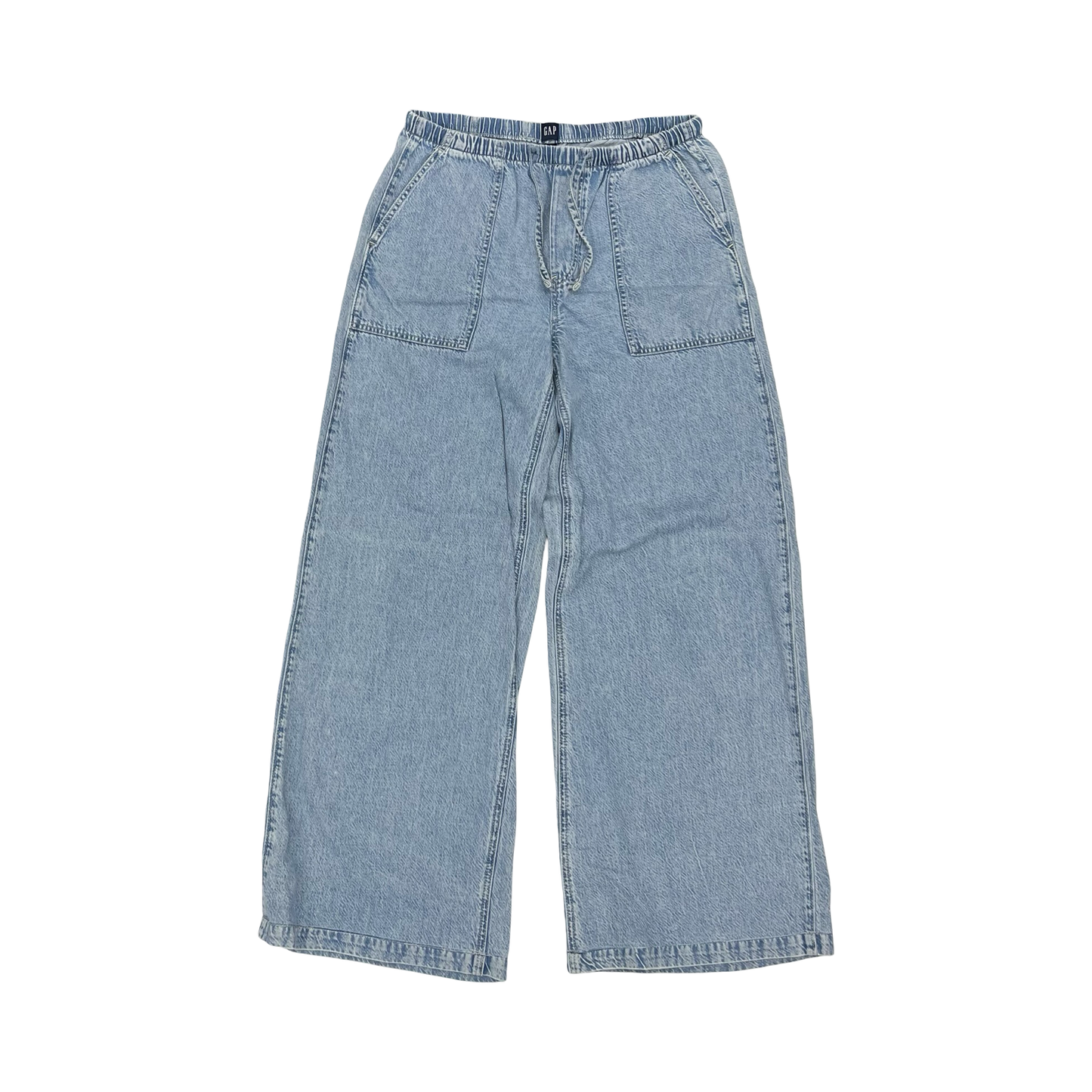 Jeans Wide Leg By Gap In Blue Denim, Size:M