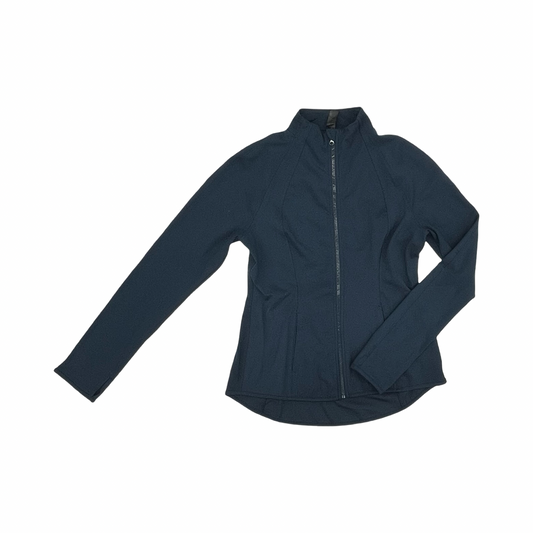 Athletic Jacket By Yogalicious In Blue, Size:L