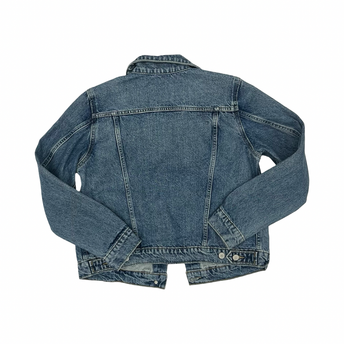 Jacket Denim By Lucky Brand In Blue Denim, Size:M