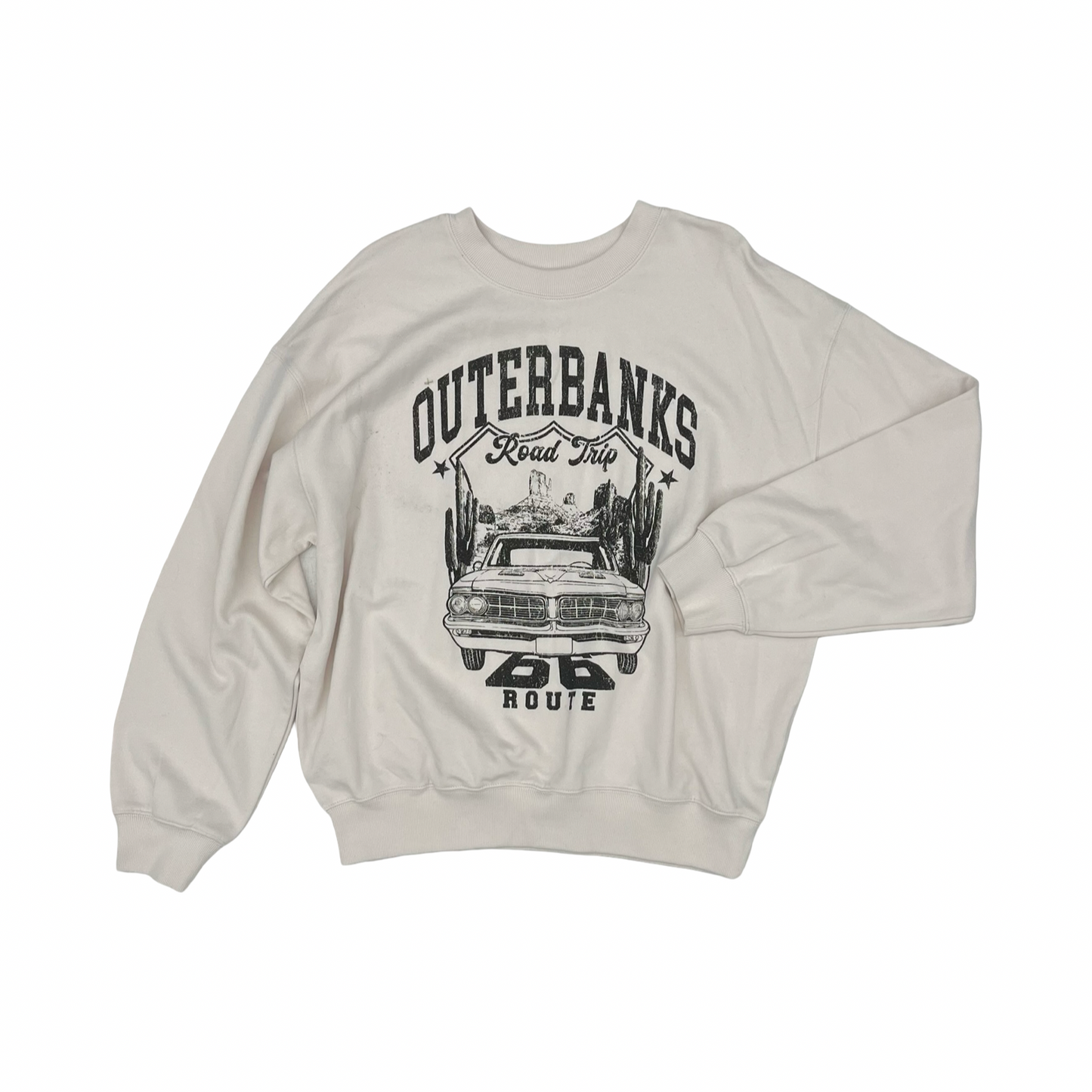 Sweatshirt Crewneck By Tres Bien In Cream, Size:L
