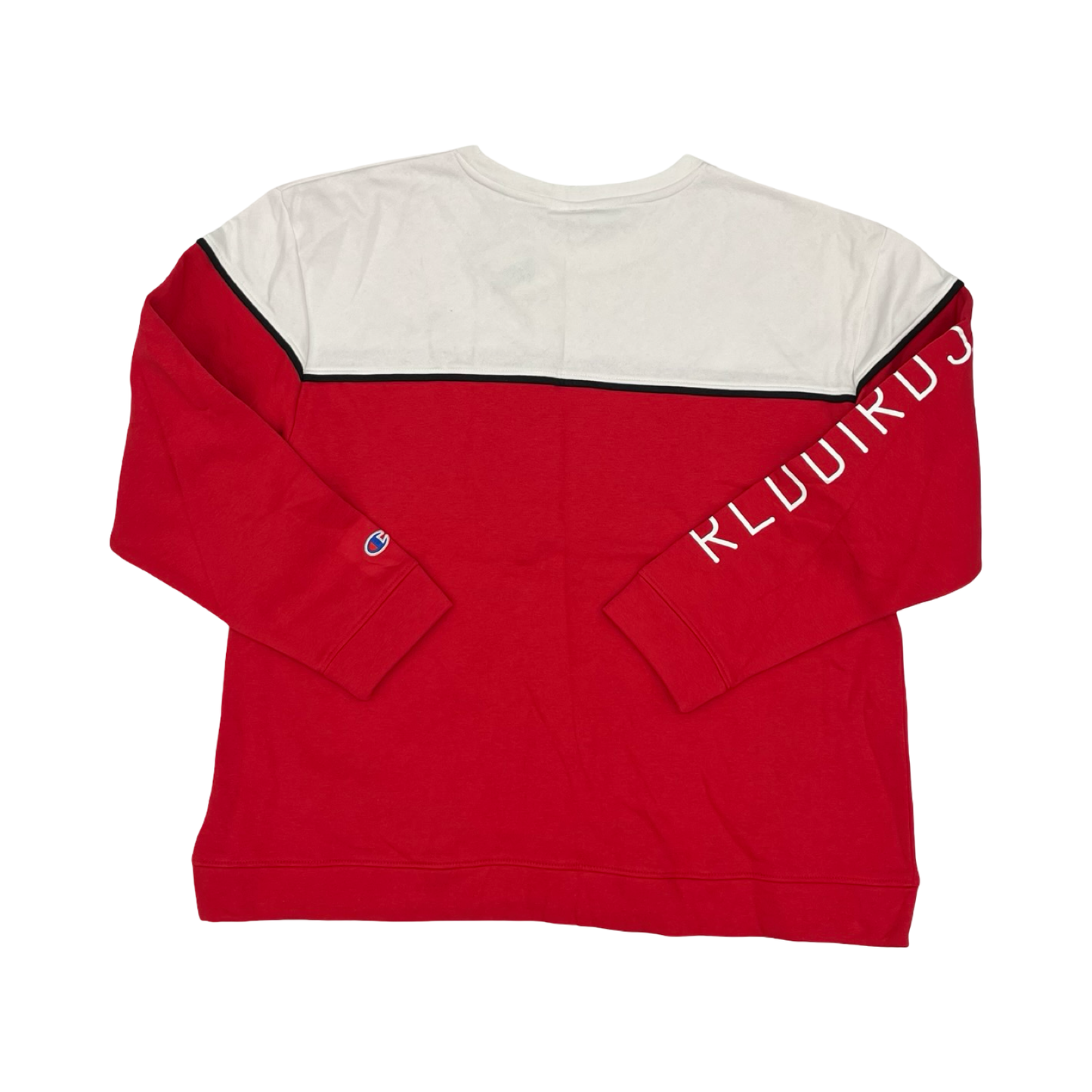 Athletic Sweatshirt Crewneck By Champion In Red & White, Size:Xl