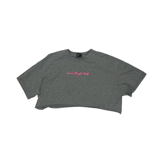 Athletic Top Ss By Clothes Mentor In Grey, Size:2X