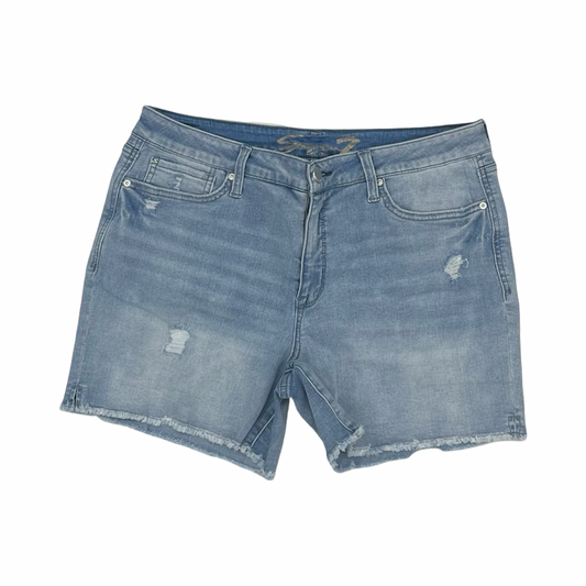 Shorts By Seven 7 In Blue Denim, Size:14