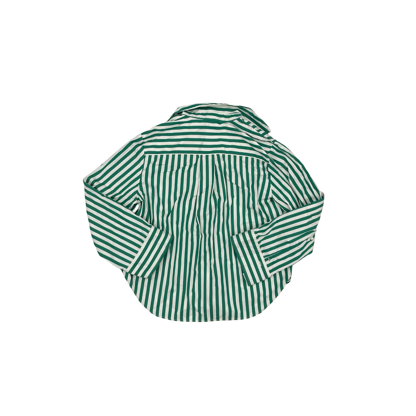 Blouse Ls By Madewell In Green & White, Size:M