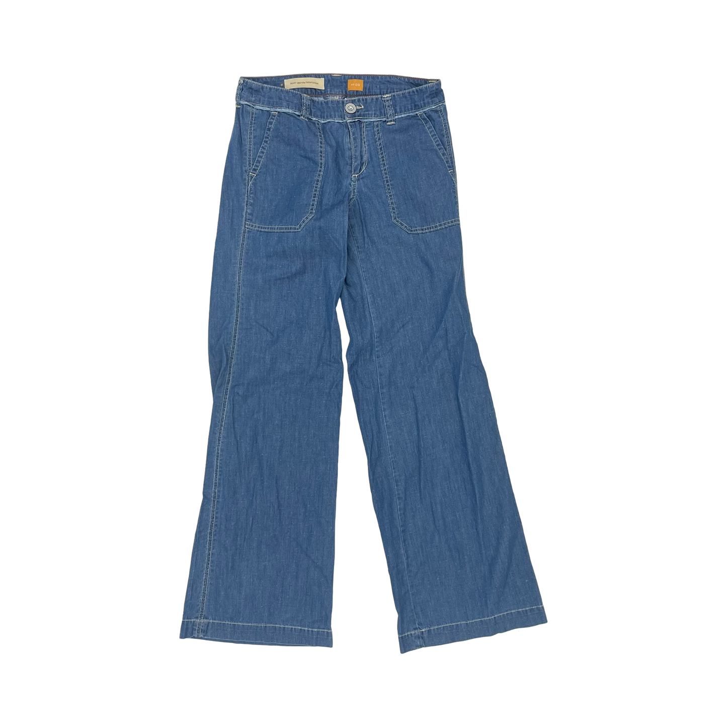 Pants Wide Leg By Pilcro In Blue Denim, Size:0