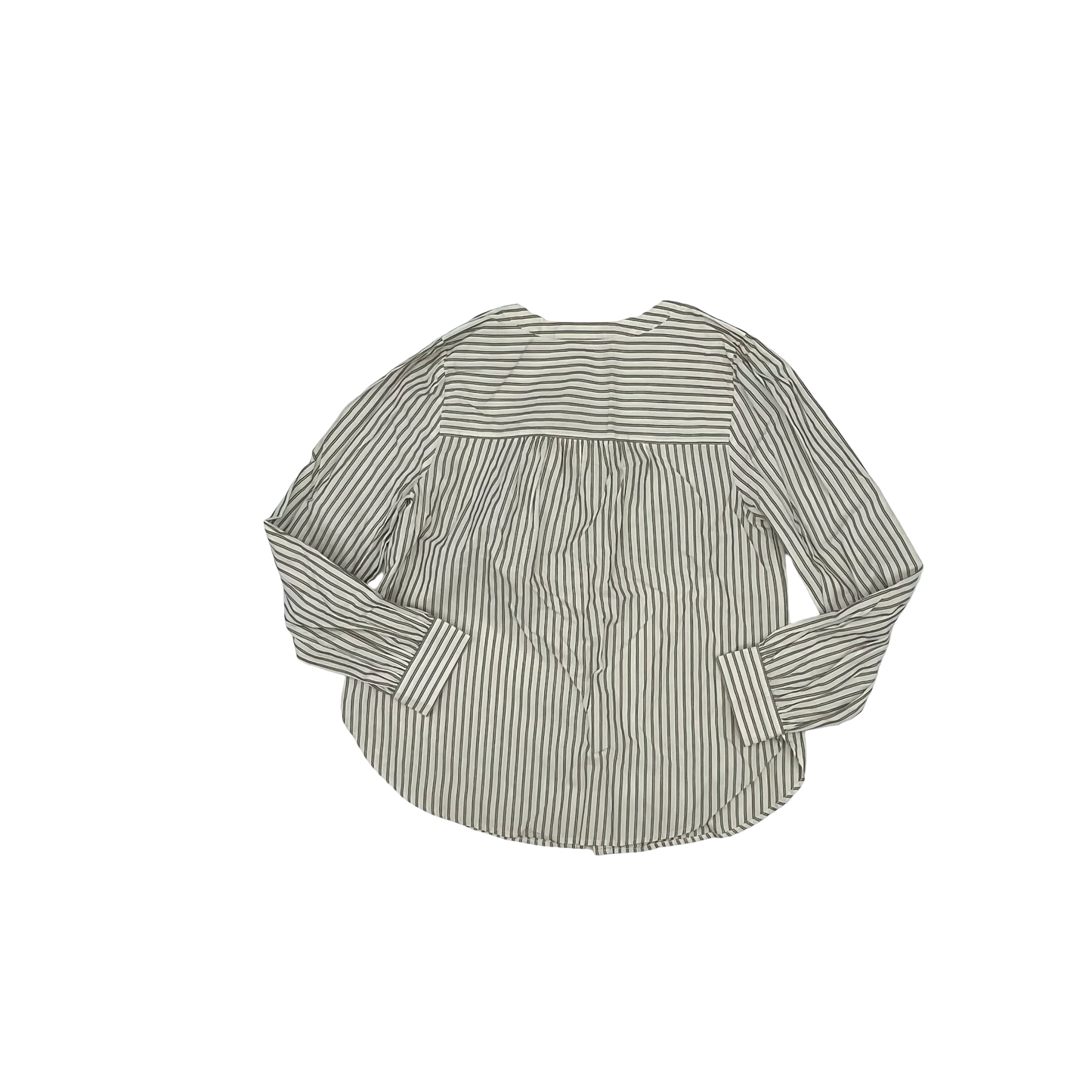 Blouse Ls By Loft In Striped Pattern, Size:M